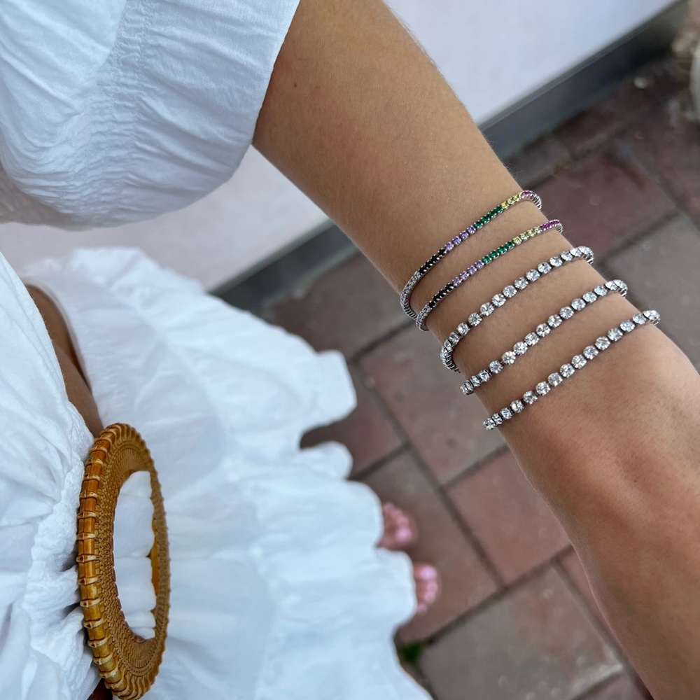 Silver Tennis Bracelet/Necklace